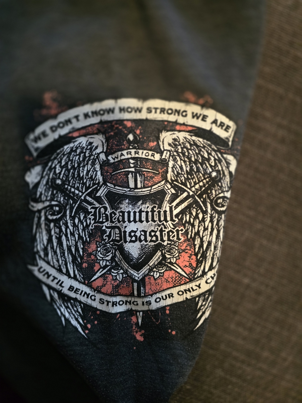 Beautiful Disaster Charcoal Graphic Sweatpants with Side Print - Picture 3 of 3